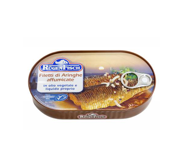 FILETTI ARINGHE AFFUUMICATE IN OLIO G.200